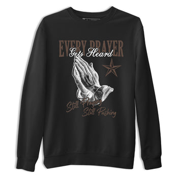 Sneaker match tees – Sneaker Tees To Match Air Jordan 4 Cave Stone Shoes – Every Prayer Gets Heard Tee Black 2