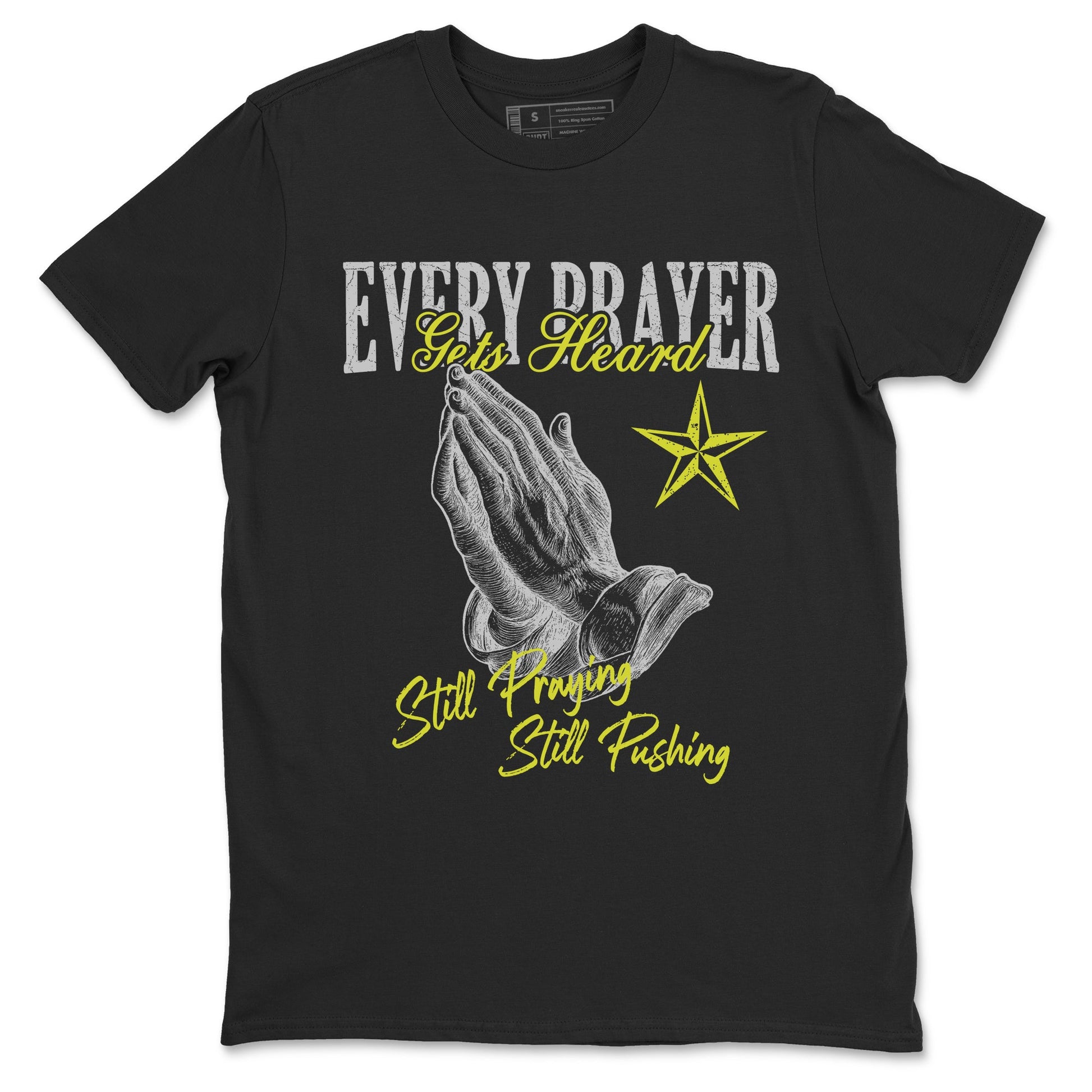 Every Prayer Gets Heard sneaker match t-shirt styled to complete your fit with the Air Max 90 Cyber sneakers, shown in Black 2.