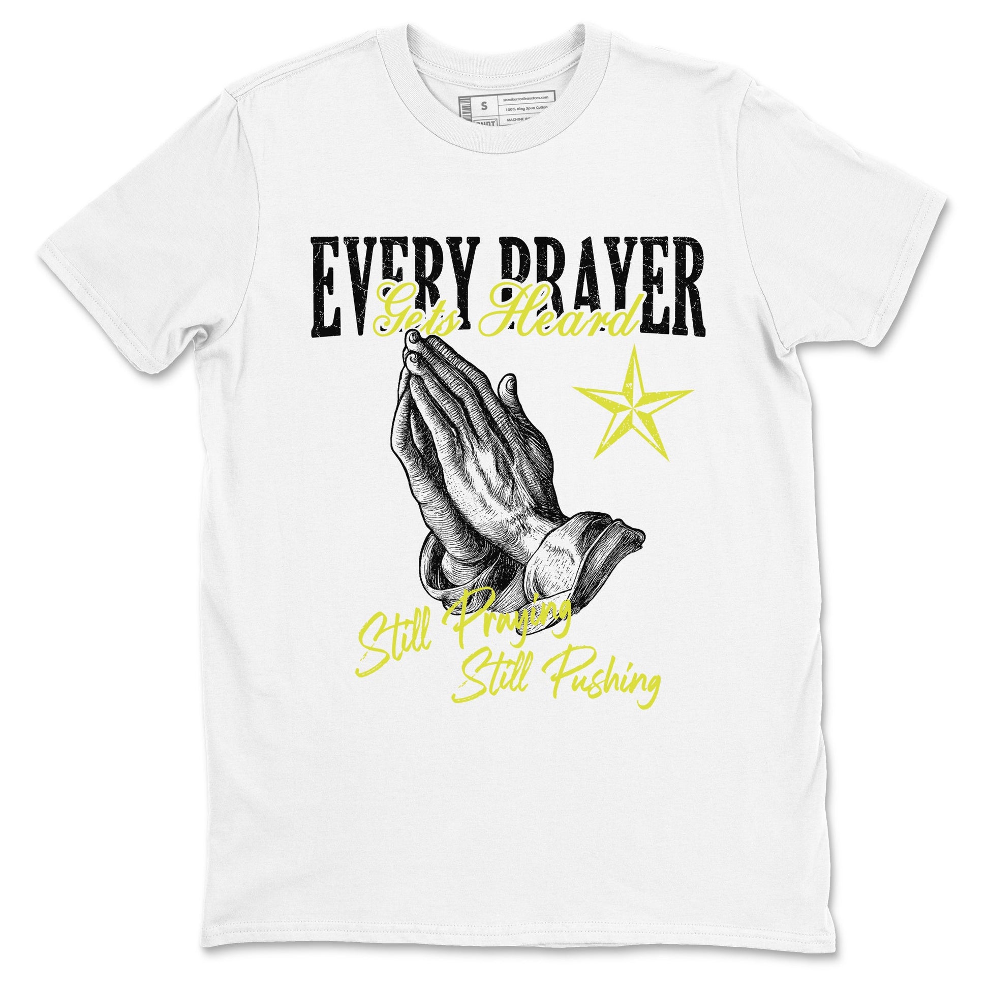 Every Prayer Gets Heard sneaker match t-shirt styled to complete your fit with the Air Max 90 Cyber sneakers, shown in White 2.