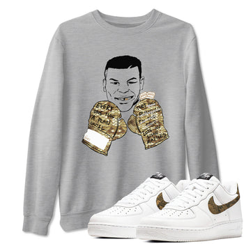 Air Force 1 Ivory Snake shirt to match jordans Everyone Has A Plan sneaker tees Air Force 1 Ivory Snake SNRT Sneaker Release Tees unisex cotton Heather Grey 1 crew neck shirt