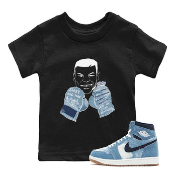 1s Denim shirts to match jordans Everyone Has A Plan sneaker match tees Air Jordan 1 Denim SNRT Sneaker Tees streetwear brand Baby and Youth Black 1 cotton tee