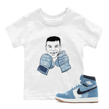 1s Denim shirts to match jordans Everyone Has A Plan sneaker match tees Air Jordan 1 Denim SNRT Sneaker Tees streetwear brand Baby and Youth White 1 cotton tee