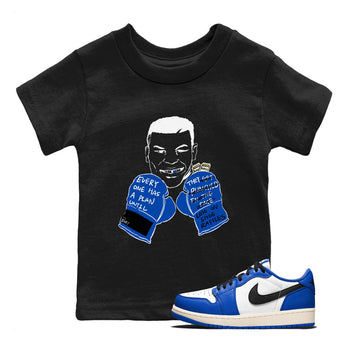 1s Game Royal shirts to match jordans Everyone Has A Plan sneaker match tees Air Jordan 1 Retro Low OG Game Royal match shoes to clothes SNRT Sneaker Tees Youth Baby Black 1 tee