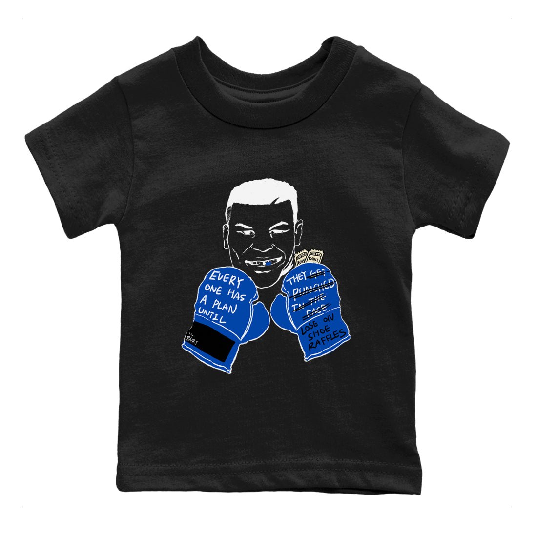 1s Game Royal shirts to match jordans Everyone Has A Plan sneaker match tees Air Jordan 1 Retro Low OG Game Royal match shoes to clothes SNRT Sneaker Tees Youth Baby Black 2 tee