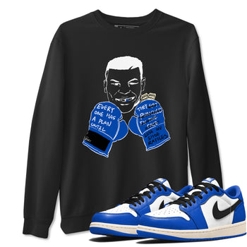 1s Game Royal shirts to match jordans Everyone Has A Plan sneaker match tees Air Jordan 1 Retro Low OG Game Royal match shoes to clothes SNRT Sneaker Tees unisex cotton Black 1 shirts
