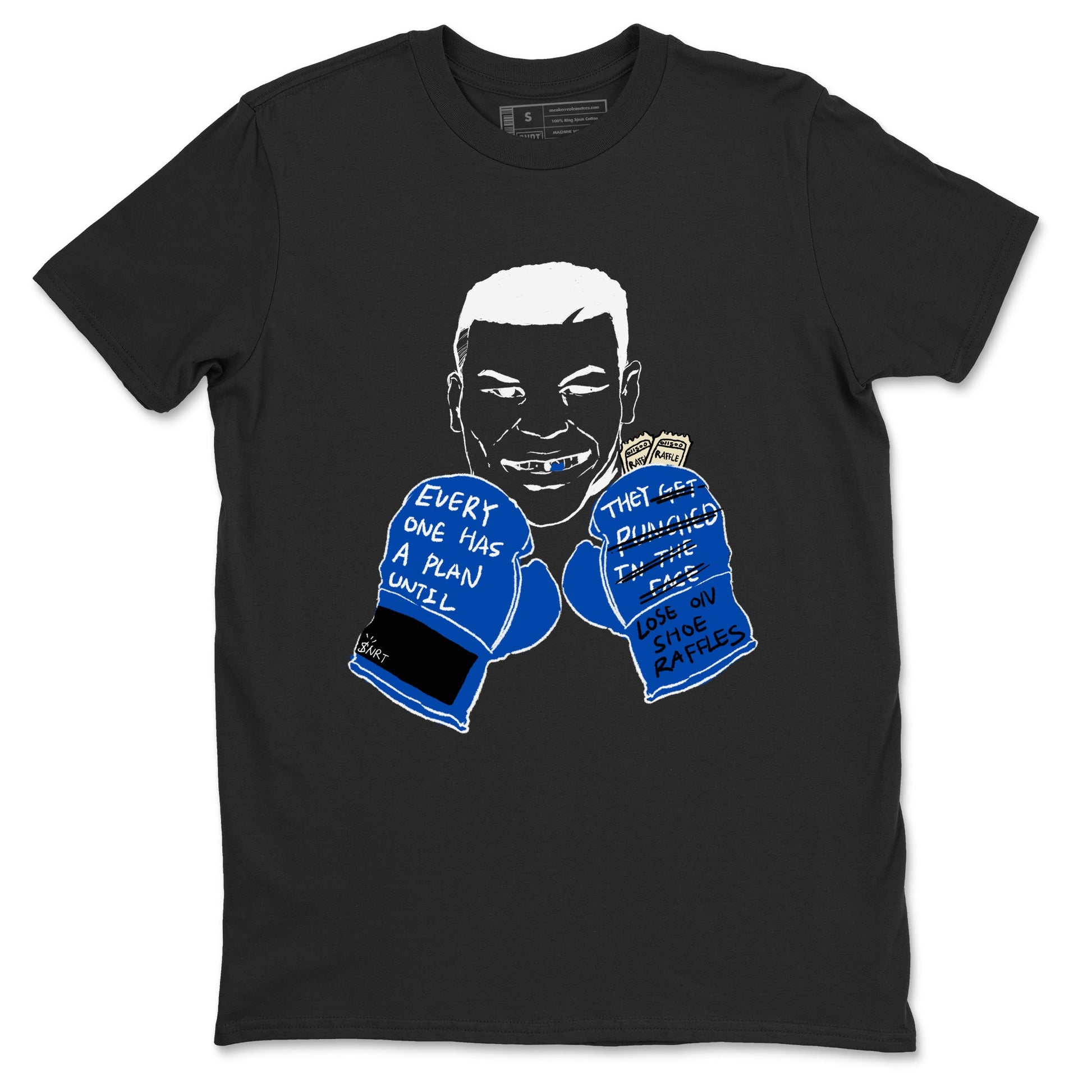 1s Game Royal shirts to match jordans Everyone Has A Plan sneaker match tees Air Jordan 1 Retro Low OG Game Royal match shoes to clothes SNRT Sneaker Tees unisex cotton Black 2 shirts