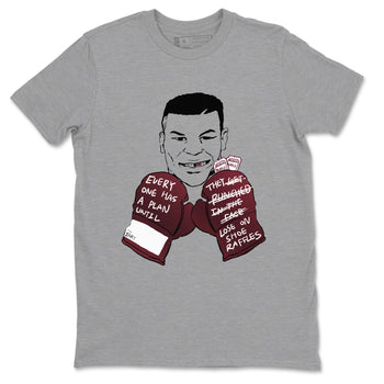 1s Metalic Burgundy shirt to match jordans Everyone Has A Plan sneaker tees Air Jordan 1 Metalic Burgundy SNRT Sneaker Release Tees unisex cotton Heather Grey 2 crew neck shirt