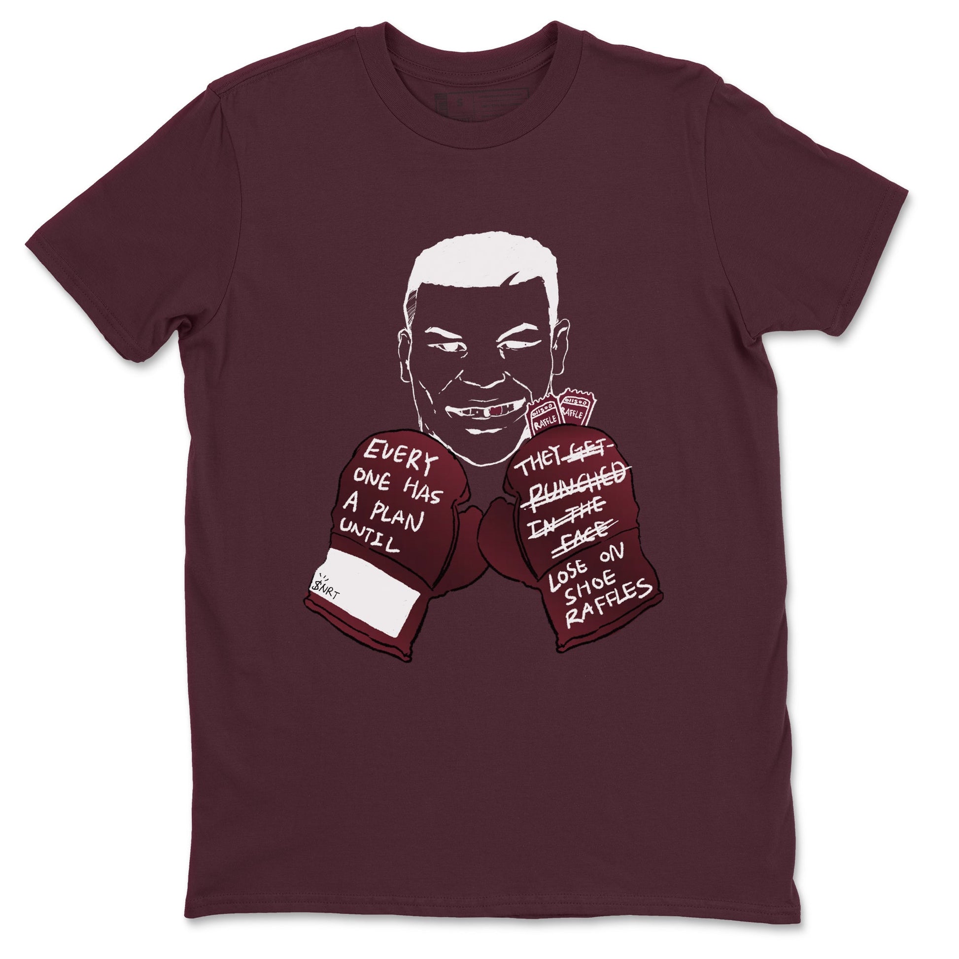 1s Metalic Burgundy shirt to match jordans Everyone Has A Plan sneaker tees Air Jordan 1 Metalic Burgundy SNRT Sneaker Release Tees unisex cotton Maroon 2 crew neck shirt