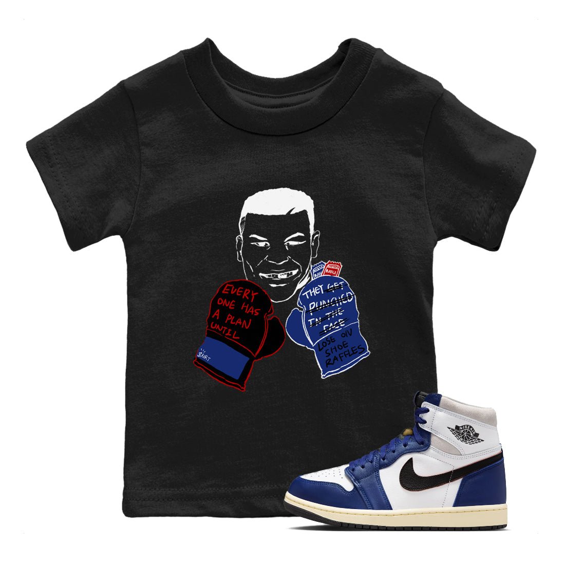 1s Rare Air shirts to match jordans Everyone Has A Plan sneaker match tees Air Jordan 1 High OG Rare Air Deep Royal Blue match shoes to clothes SNRT Sneaker Tees Youth Baby Black 1 tee