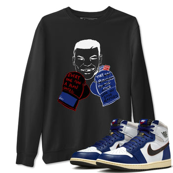 1s Rare Air shirts to match jordans Everyone Has A Plan sneaker match tees Air Jordan 1 High OG Rare Air Deep Royal Blue match shoes to clothes SNRT Sneaker Tees unisex cotton Black 1 shirts