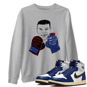 1s Rare Air shirts to match jordans Everyone Has A Plan sneaker match tees Air Jordan 1 High OG Rare Air Deep Royal Blue match shoes to clothes SNRT Sneaker Tees unisex cotton Heather Grey 1 shirts