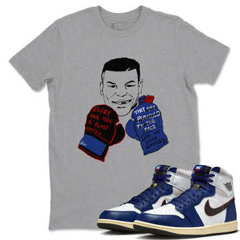 1s Rare Air shirts to match jordans Everyone Has A Plan sneaker match tees Air Jordan 1 High OG Rare Air Deep Royal Blue match shoes to clothes SNRT Sneaker Tees unisex cotton Heather Grey 1 shirts