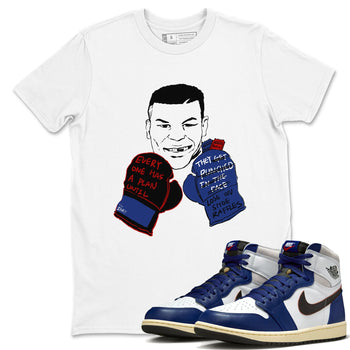 1s Rare Air shirts to match jordans Everyone Has A Plan sneaker match tees Air Jordan 1 High OG Rare Air Deep Royal Blue match shoes to clothes SNRT Sneaker Tees unisex cotton White 1 shirts