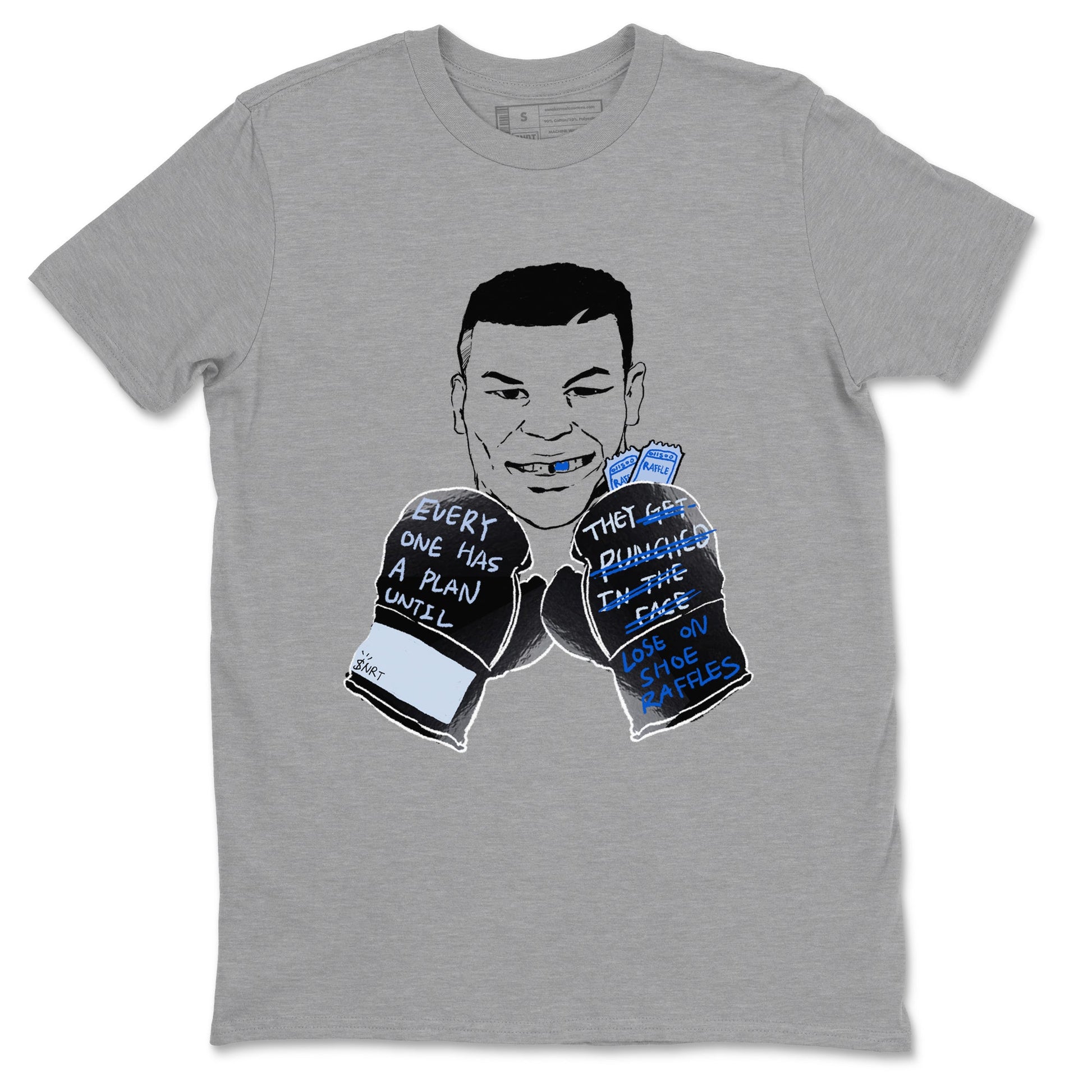 11s Low Space shirt to match jordans Everyone Has A Plan sneaker tees Air Jordan 11 Black/Varsity Royal SNRT Sneaker Release Tees unisex cotton Heather Grey 2 crew neck shirt