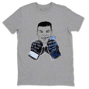 11s Low Space shirt to match jordans Everyone Has A Plan sneaker tees Air Jordan 11 Black/Varsity Royal SNRT Sneaker Release Tees unisex cotton Heather Grey 2 crew neck shirt