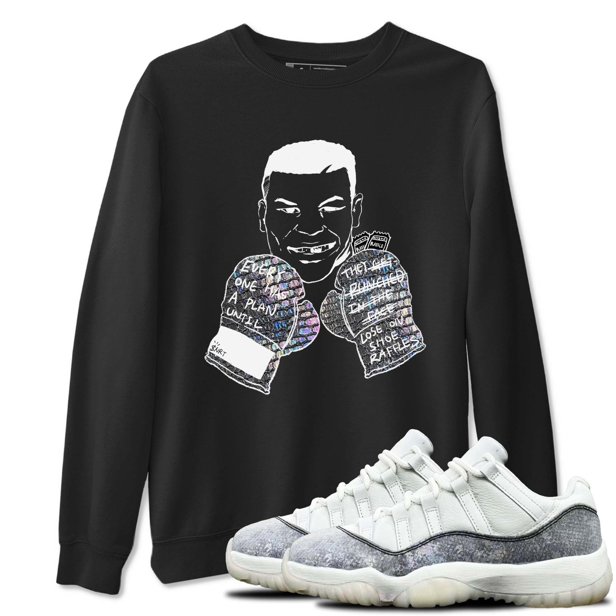 11s Year Of The Snake shirts to match jordans  Everyone Has A Plan shirts to match jordans Air Jordan 11 Retro Low Year Of The Snake match shoes to clothes SNRT Sneaker Tees unisex cotton Black 1 shirts