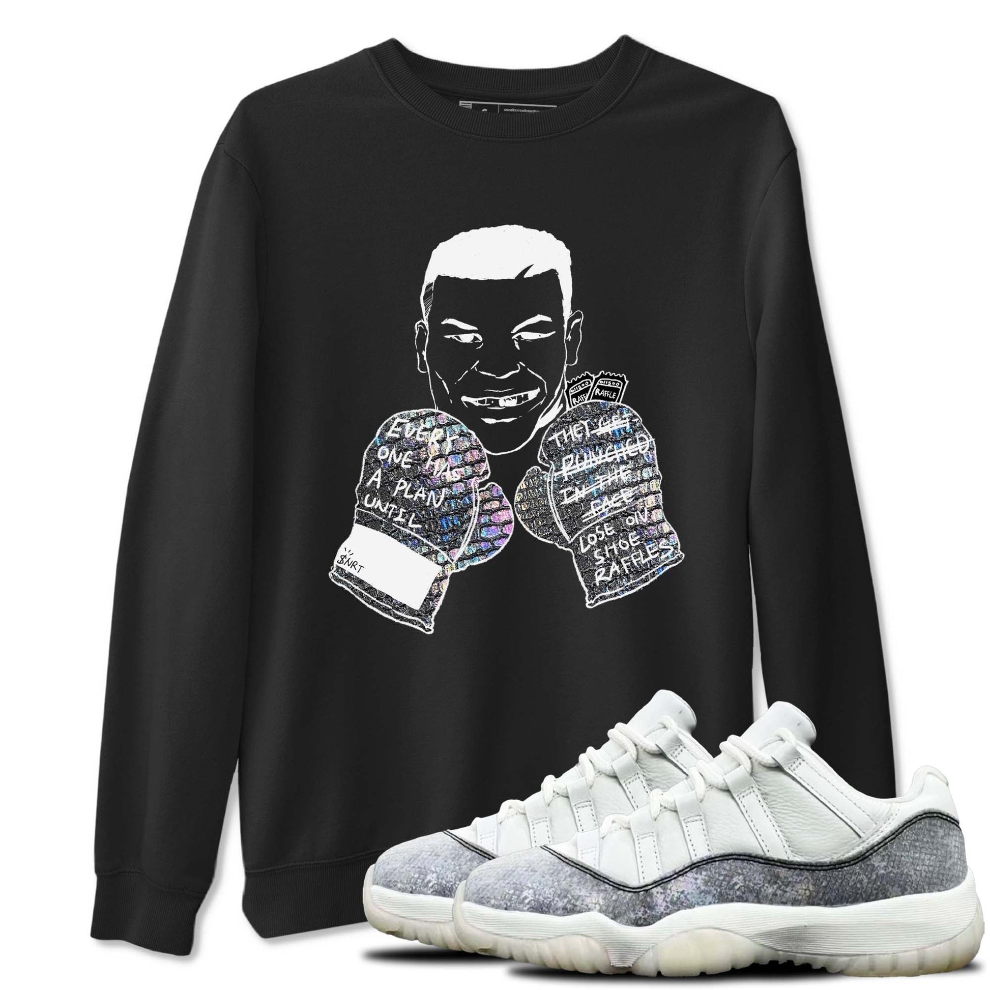 11s Year Of The Snake shirts to match jordans  Everyone Has A Plan shirts to match jordans Air Jordan 11 Retro Low Year Of The Snake match shoes to clothes SNRT Sneaker Tees unisex cotton Black 1 shirts
