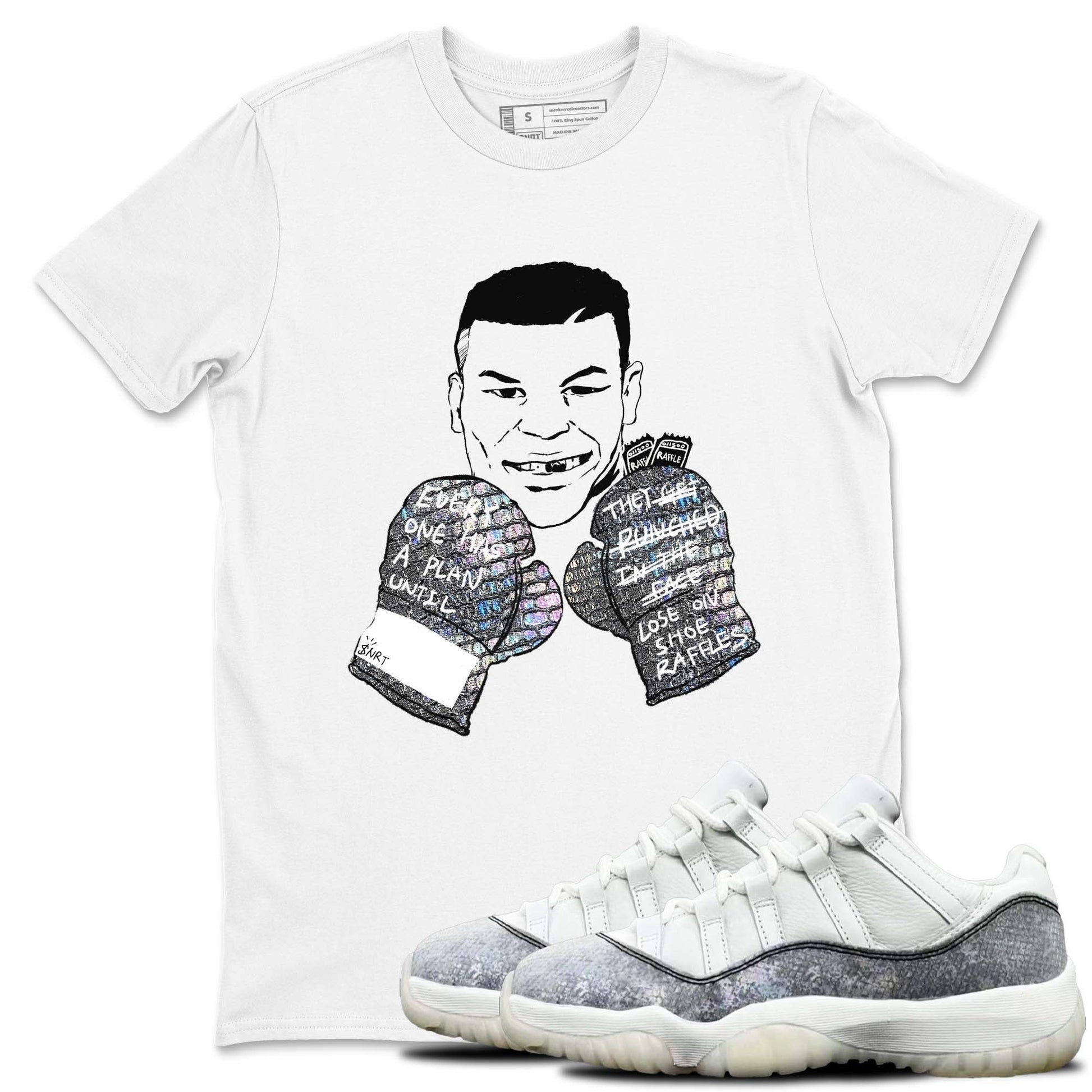 11s Year Of The Snake shirts to match jordans  Everyone Has A Plan shirts to match jordans Air Jordan 11 Retro Low Year Of The Snake match shoes to clothes SNRT Sneaker Tees unisex cotton White 1 shirts