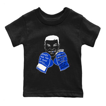 12s Blueberry shirts to match jordans Everyone Has A Plan best t shirts to wear with jordans AJ12 White & Game Royal match shoes to clothes SNRT Sneaker Tees Youth Baby Black 2 tee