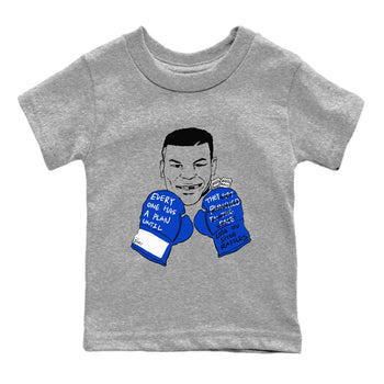 12s Blueberry shirts to match jordans Everyone Has A Plan best t shirts to wear with jordans AJ12 White & Game Royal match shoes to clothes SNRT Sneaker Tees Youth Baby Heather Grey 2 tee