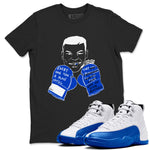 12s Blueberry shirts to match jordans Everyone Has A Plan best t shirts to wear with jordans AJ12 White & Game Royal match shoes to clothes SNRT Sneaker Tees unisex cotton Black 1 shirts