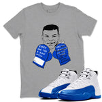 12s Blueberry shirts to match jordans Everyone Has A Plan best t shirts to wear with jordans AJ12 White & Game Royal match shoes to clothes SNRT Sneaker Tees unisex cotton Heather Grey 1 shirts