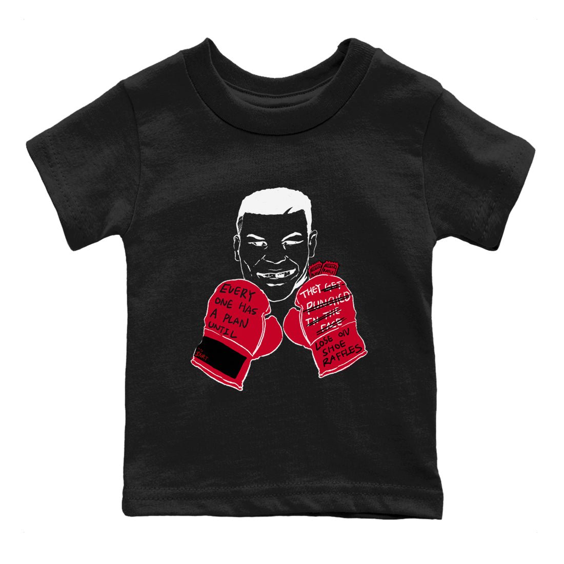 12s Flu Game shirts to match jordans Everyone Has A Plan sneaker match tees Air Jordan 12 Retro Flu Game match shoes to clothes SNRT Sneaker Tees Youth Baby Black 2 tee