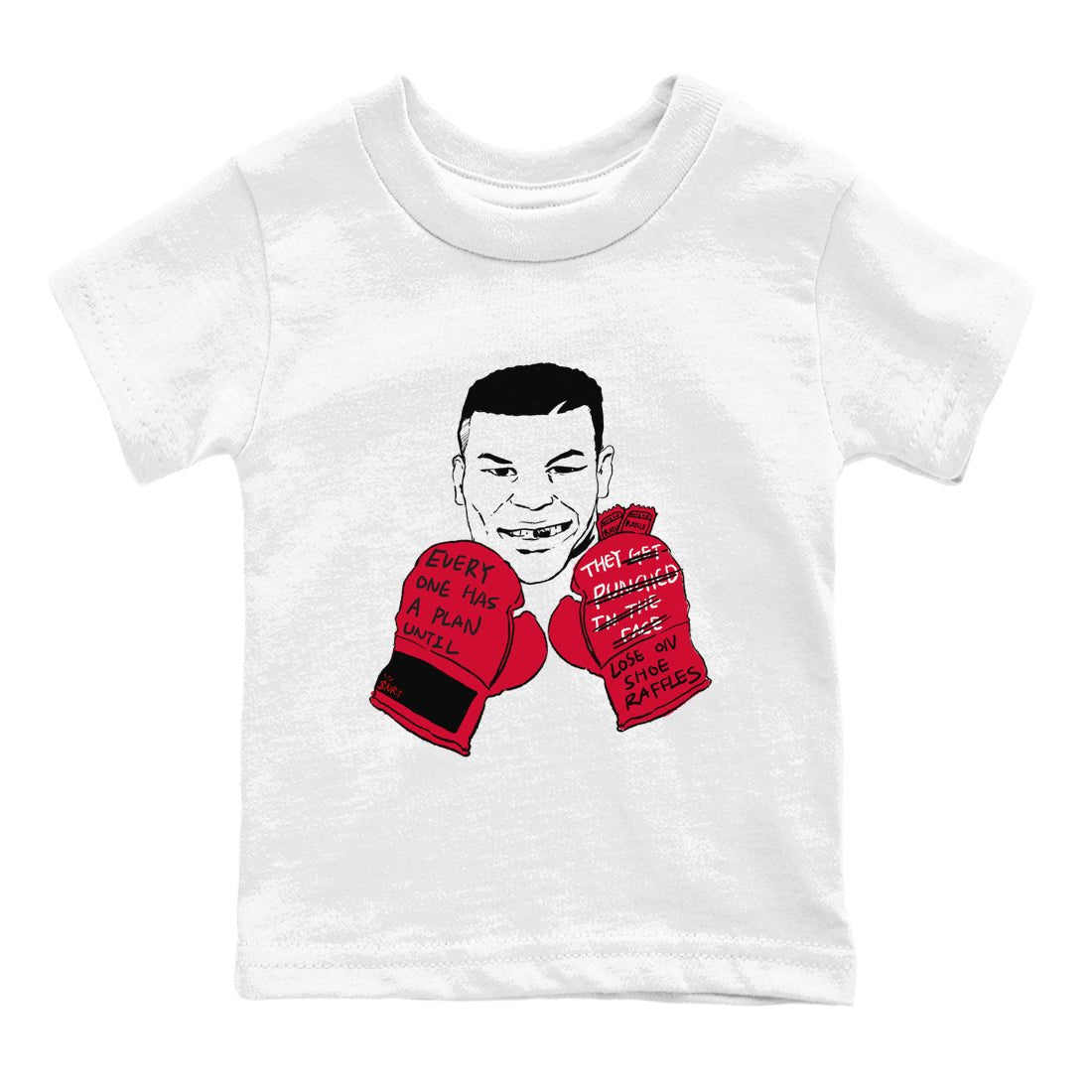 12s Flu Game shirts to match jordans Everyone Has A Plan sneaker match tees Air Jordan 12 Retro Flu Game match shoes to clothes SNRT Sneaker Tees Youth Baby White 2 tee
