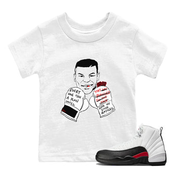 AJ12 Taxi Flip shirt to match jordans Everyone Has A Plan sneaker tees Air Jordan 12 Taxi Flip SNRT sneaker release tees baby toddler White 1 cotton Shirt