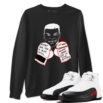 AJ12 Taxi Flip shirt to match jordans Everyone Has A Plan sneaker tees Air Jordan 12 Taxi Flip SNRT Sneaker Release Tees unisex cotton Black 1 crew neck shirt