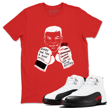 AJ12 Taxi Flip shirt to match jordans Everyone Has A Plan sneaker tees Air Jordan 12 Taxi Flip SNRT Sneaker Release Tees unisex cotton Red 1 crew neck shirt