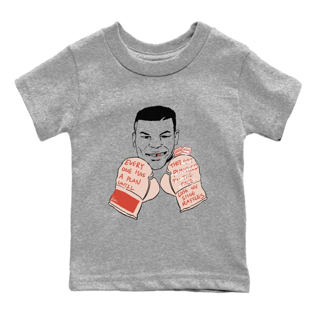 13s Dune Red shirts to match jordans Everyone Has A Plan sneaker match tees Air Jordan 13 Dune Red SNRT Sneaker Tees streetwear brand Baby and Youth Heather Grey 2 cotton tee