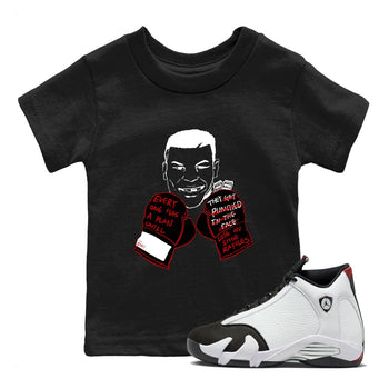Air Jordan 14 Black Toe t shirts to match sneakers Everyone Has A Plan sneaker match tees 14s Black Toe sneaker match tee SNRT Sneaker Tees Youth Baby Black 1 tee