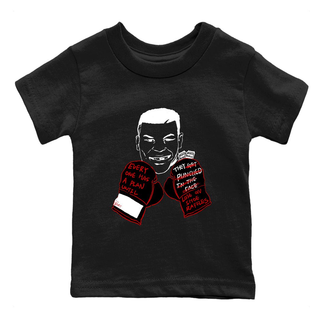 Air Jordan 14 Black Toe t shirts to match sneakers Everyone Has A Plan sneaker match tees 14s Black Toe sneaker match tee SNRT Sneaker Tees Youth Baby Black 2 tee