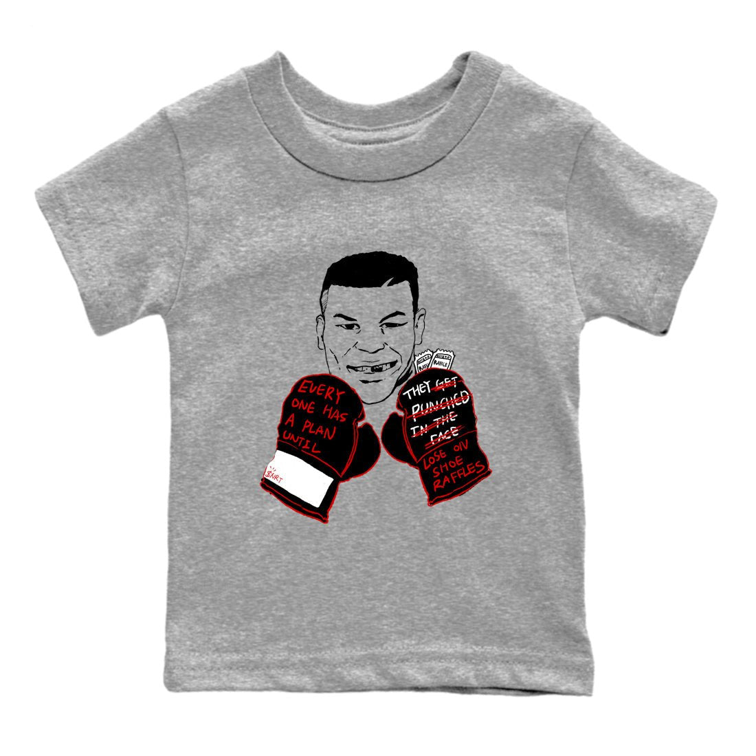 Air Jordan 14 Black Toe t shirts to match sneakers Everyone Has A Plan sneaker match tees 14s Black Toe sneaker match tee SNRT Sneaker Tees Youth Baby Heather Grey 2 tee