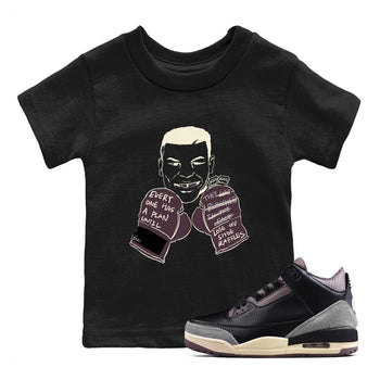 3s A Ma Maniere x Black shirts to match jordans Everyone Has A Plan sneaker match tees A Ma Maniere x Air Jordan 3 “Black” SNRT Sneaker Tees streetwear brand Baby and Youth Black 1 cotton tee