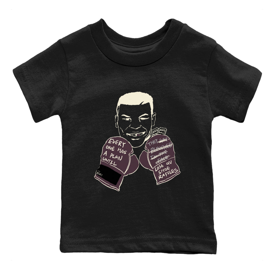 3s A Ma Maniere x Black shirts to match jordans Everyone Has A Plan sneaker match tees A Ma Maniere x Air Jordan 3 “Black” SNRT Sneaker Tees streetwear brand Baby and Youth Black 2 cotton tee