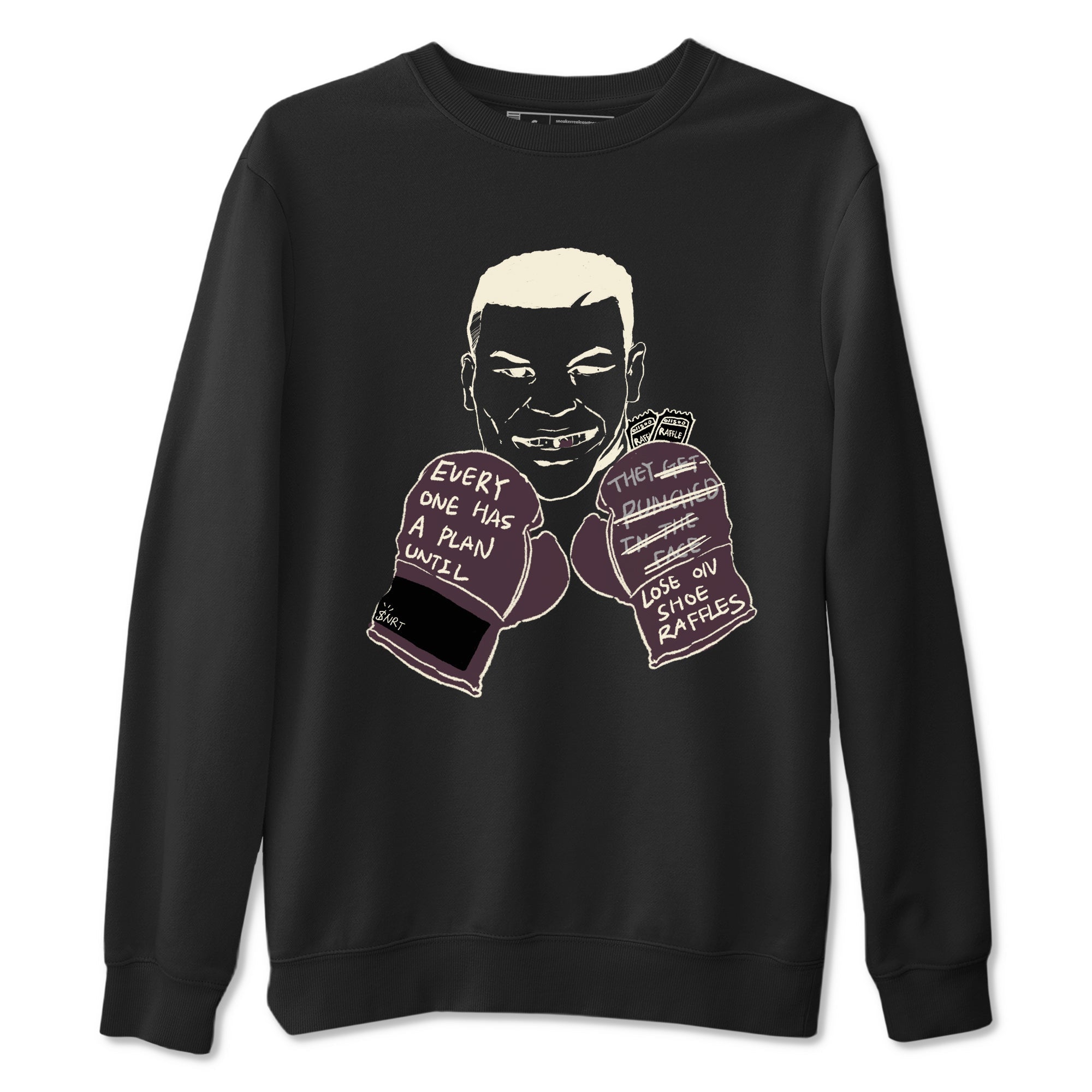 3s A Ma Maniere x Black shirts to match jordans Everyone Has A Plan sneaker match tees A Ma Maniere x Air Jordan 3 “Black” SNRT Sneaker Tees streetwear brand Black 2 unisex cotton tee