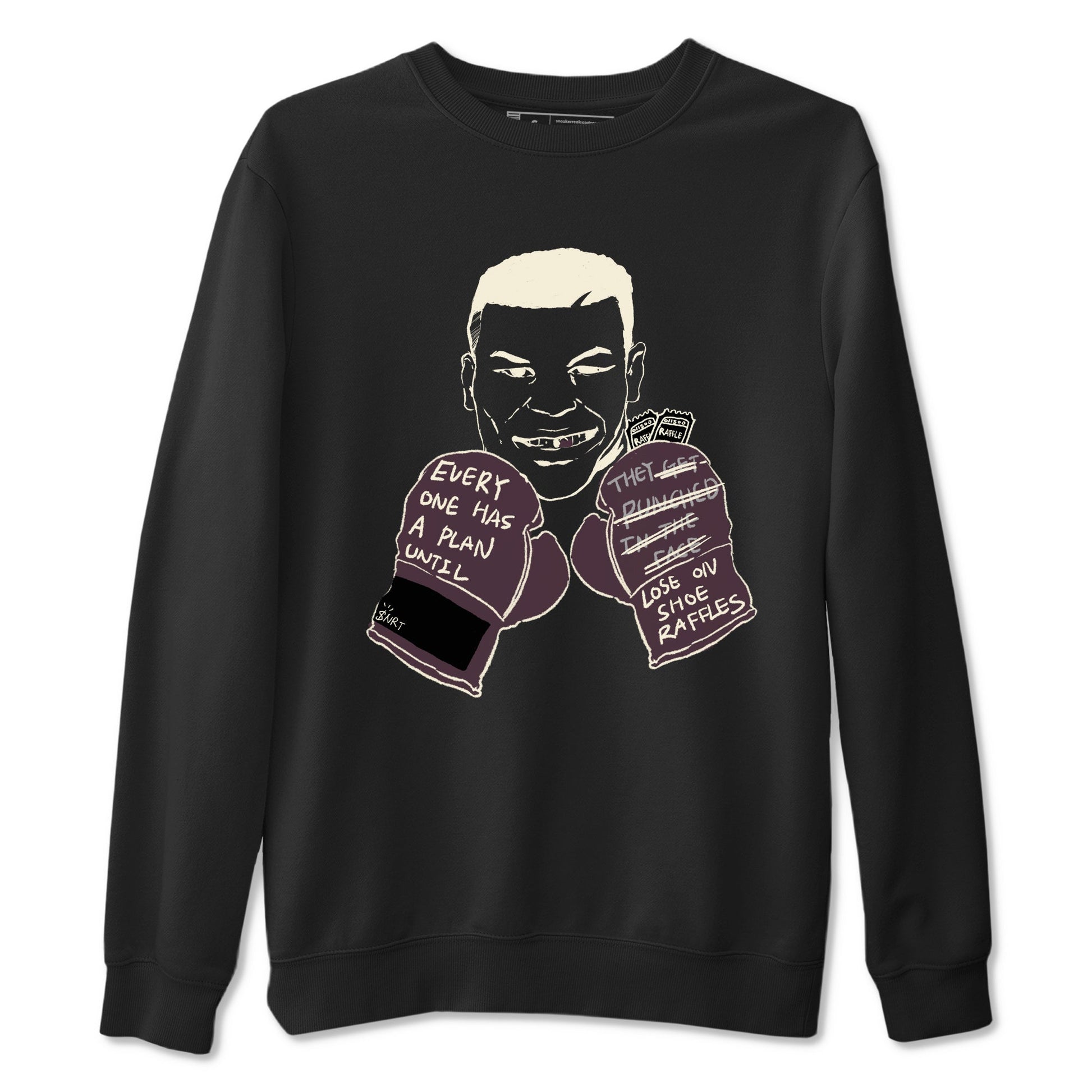 3s A Ma Maniere x Black shirts to match jordans Everyone Has A Plan sneaker match tees A Ma Maniere x Air Jordan 3 “Black” SNRT Sneaker Tees streetwear brand Black 2 unisex cotton tee