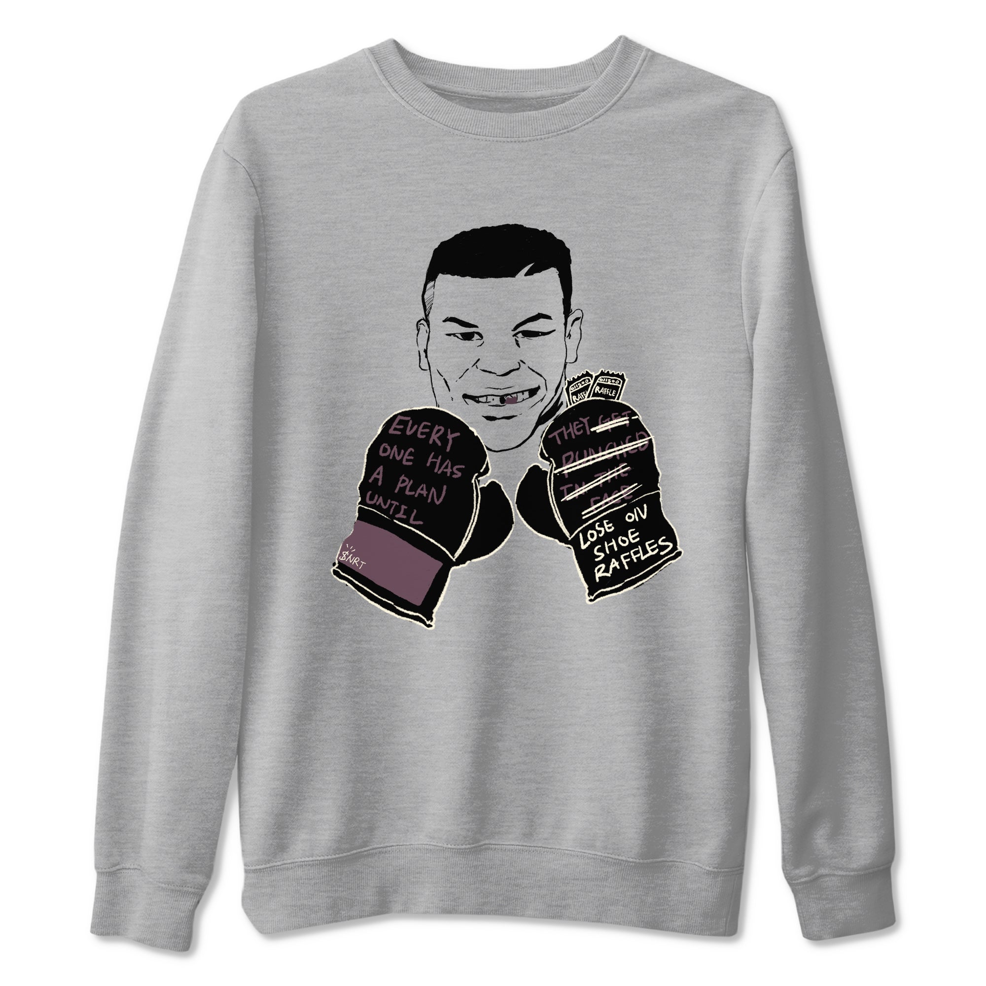 3s A Ma Maniere x Black shirts to match jordans Everyone Has A Plan sneaker match tees A Ma Maniere x Air Jordan 3 “Black” SNRT Sneaker Tees streetwear brand Heather Grey 2 unisex cotton tee