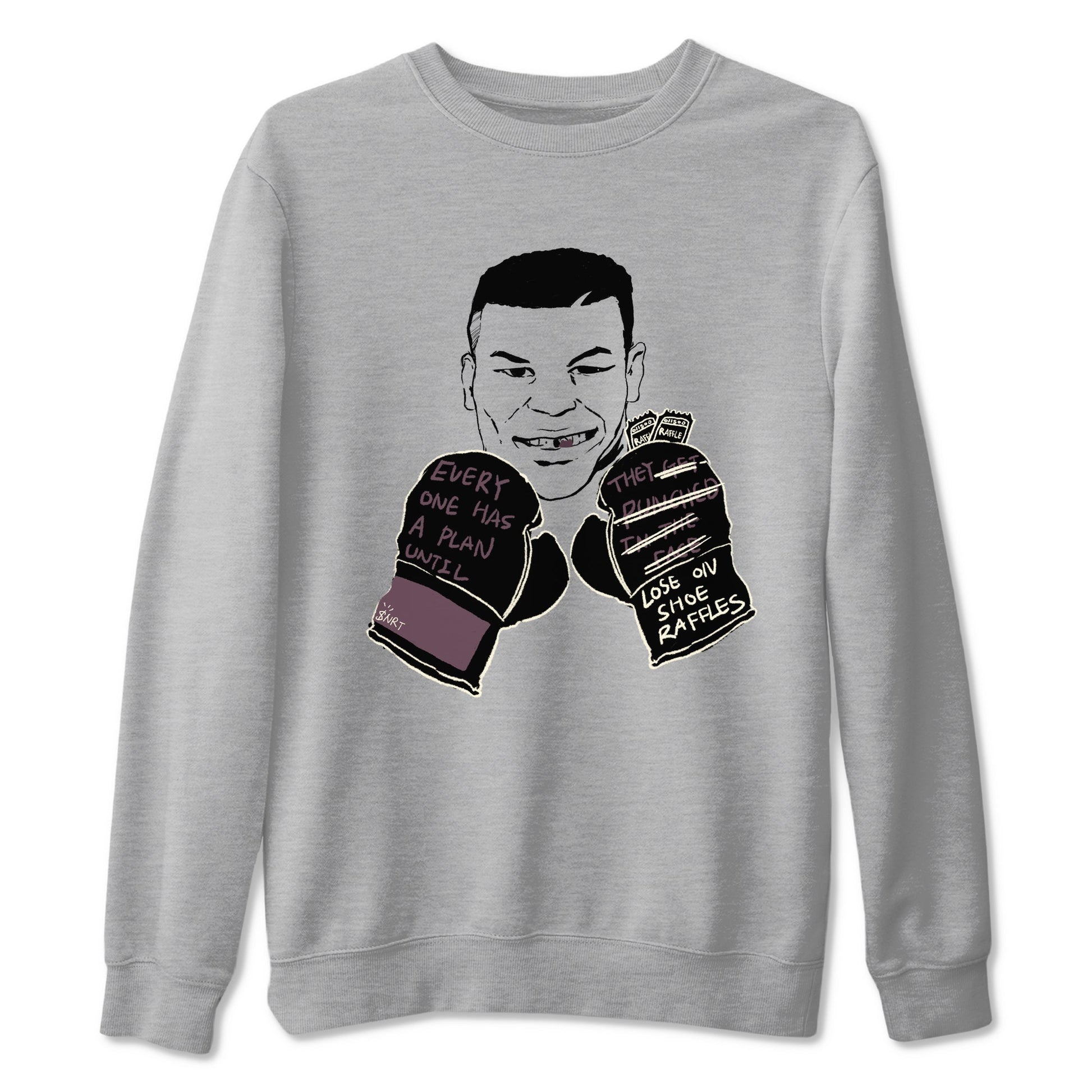 3s A Ma Maniere x Black shirts to match jordans Everyone Has A Plan sneaker match tees A Ma Maniere x Air Jordan 3 “Black” SNRT Sneaker Tees streetwear brand Heather Grey 2 unisex cotton tee