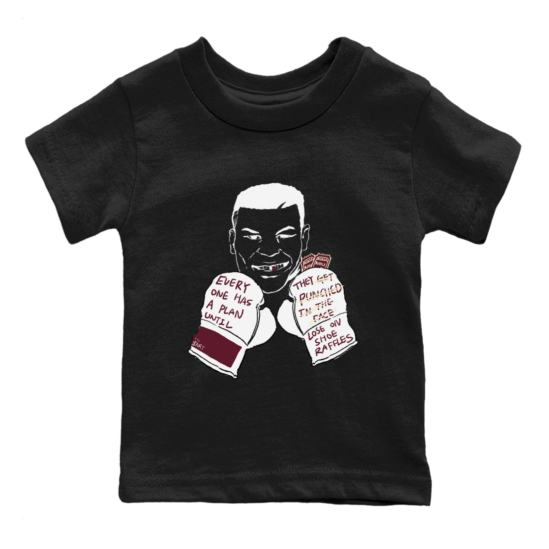 AJ3 A Ma Maniere x Burgundy Crush shirts to match jordans Everyone Has A Plan sneaker match tees A Ma Maniére x Air Jordan 3 "Burgundy Crush" SNRT Sneaker Tees streetwear brand Baby and Youth Black 2 cotton tee