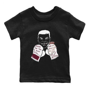 AJ3 A Ma Maniere x Burgundy Crush shirts to match jordans Everyone Has A Plan sneaker match tees A Ma Maniére x Air Jordan 3 "Burgundy Crush" SNRT Sneaker Tees streetwear brand Baby and Youth Black 2 cotton tee