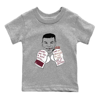 AJ3 A Ma Maniere x Burgundy Crush shirts to match jordans Everyone Has A Plan sneaker match tees A Ma Maniére x Air Jordan 3 "Burgundy Crush" SNRT Sneaker Tees streetwear brand Baby and Youth Heather Grey 2 cotton tee