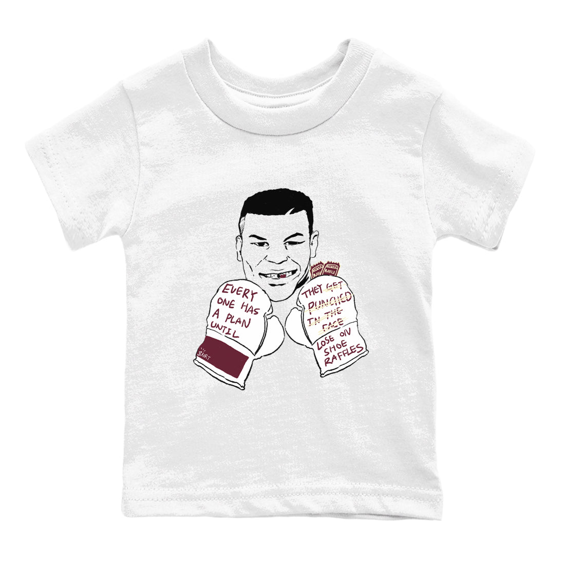 AJ3 A Ma Maniere x Burgundy Crush shirts to match jordans Everyone Has A Plan sneaker match tees A Ma Maniére x Air Jordan 3 "Burgundy Crush" SNRT Sneaker Tees streetwear brand Baby and Youth White 2 cotton tee