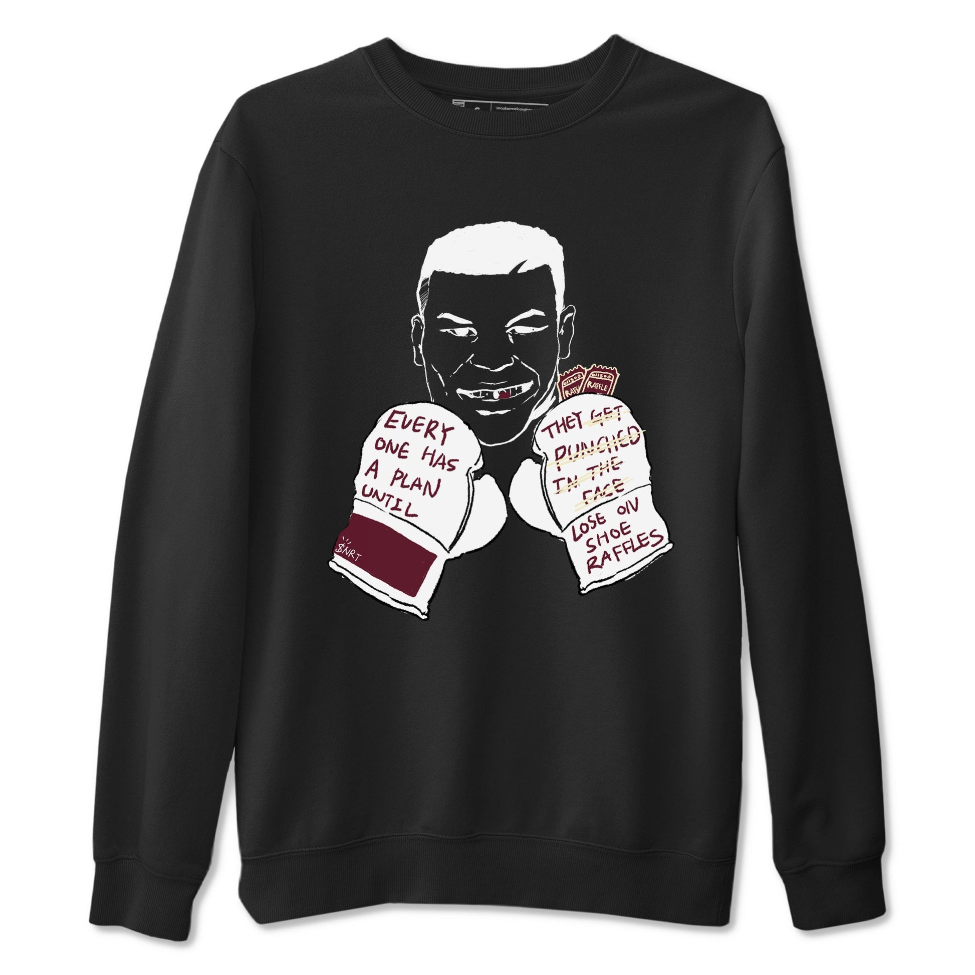 AJ3 A Ma Maniere x Burgundy Crush shirts to match jordans Everyone Has A Plan sneaker match tees A Ma Maniére x Air Jordan 3 "Burgundy Crush" SNRT Sneaker Tees streetwear brand Black 2 unisex cotton tee