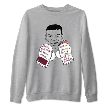 AJ3 A Ma Maniere x Burgundy Crush shirts to match jordans Everyone Has A Plan sneaker match tees A Ma Maniére x Air Jordan 3 "Burgundy Crush" SNRT Sneaker Tees streetwear brand Heather Grey 2 unisex cotton tee