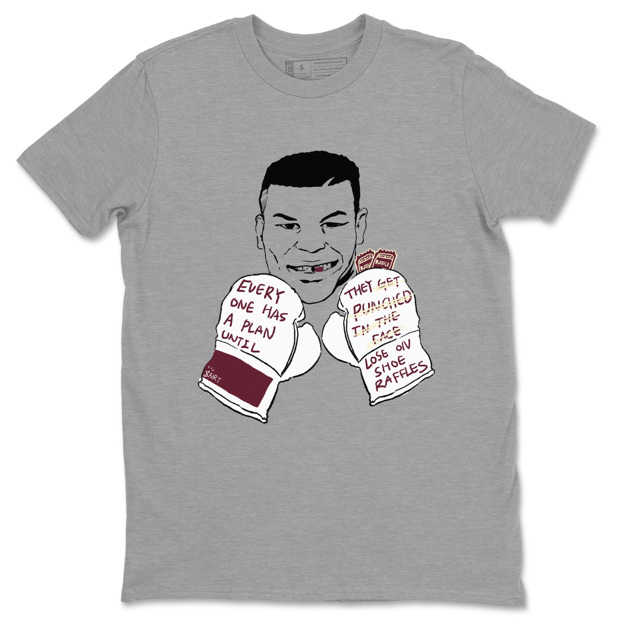 AJ3 A Ma Maniere x Burgundy Crush shirts to match jordans Everyone Has A Plan sneaker match tees A Ma Maniére x Air Jordan 3 "Burgundy Crush" SNRT Sneaker Tees streetwear brand Heather Grey 2 unisex cotton tee