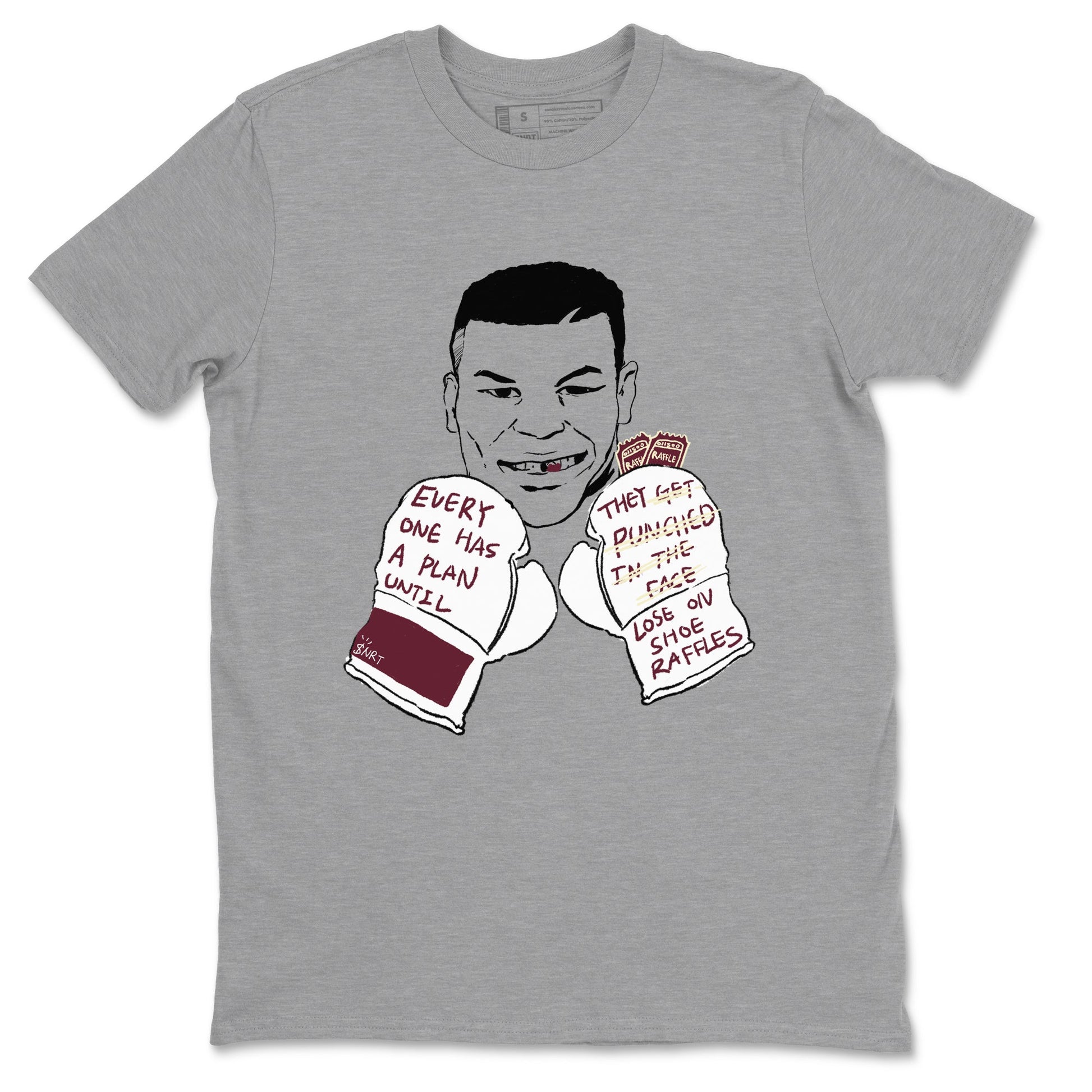 AJ3 A Ma Maniere x Burgundy Crush shirts to match jordans Everyone Has A Plan sneaker match tees A Ma Maniére x Air Jordan 3 "Burgundy Crush" SNRT Sneaker Tees streetwear brand Heather Grey 2 unisex cotton tee