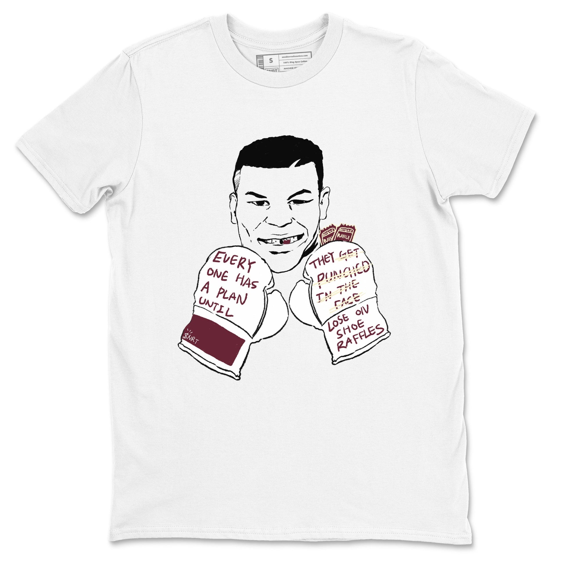 AJ3 A Ma Maniere x Burgundy Crush shirts to match jordans Everyone Has A Plan sneaker match tees A Ma Maniére x Air Jordan 3 "Burgundy Crush" SNRT Sneaker Tees streetwear brand White 2 unisex cotton tee